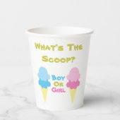 Ice Cream Gender onthullen Papieren Bekers (Voorkant)