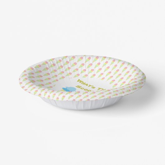 Ice Cream Gender onthullen Papieren Kommen (Gebogen)