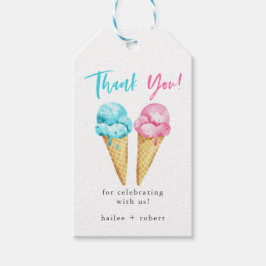 Ice Cream Gender onthullen partijvoordeel Cadeaulabel