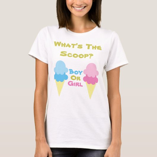 Ice Cream Gender onthullen T-shirt (Voorkant)
