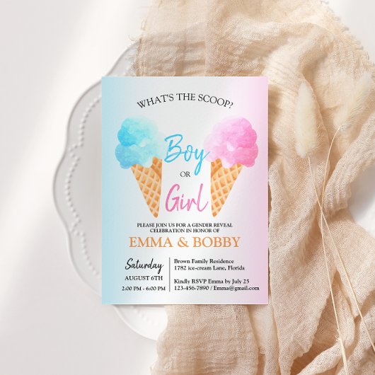 Ice Cream Gender onthullen wat de Scoop Party is Kaart