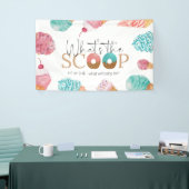 Ice Cream Gender onthullen wat de Scoop Party is Spandoek (Beurs)