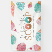 Ice Cream Gender onthullen wat de Scoop Party is Spandoek (Verticaal)