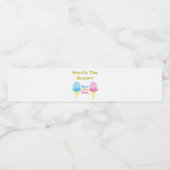 Ice Cream Gender onthullen Waterfles Etiket (Enkel label)