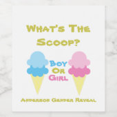Ice Cream Gender onthullen Wijn Etiket (Enkel label)
