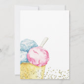 Ice Cream Gender onthulling Uitnodiging (Achterkant)