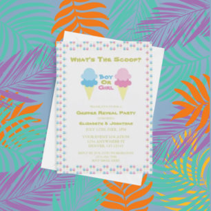 Ice Cream Gender onthulling Uitnodiging