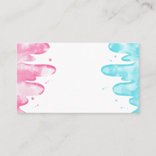 Ice Cream Gender onthult luidere Raffle Ticket Informatiekaartje (Achterkant)