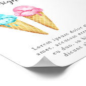 Ice Cream Gender openbaart aantekeningspagina Poster (Hoek)