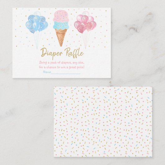 Ice Cream Gender openbaart luidere affle Informatiekaartje (Voorkant / Achterkant)