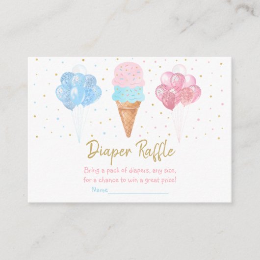 Ice Cream Gender openbaart luidere affle Informatiekaartje (Voorkant)