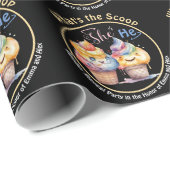 Ice Cream Gender Reclame Party Invision Cadeaupapier (Rol Hoek)