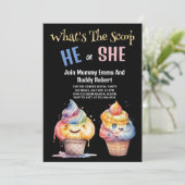 Ice Cream Gender Reclame Party Invision Kaart (Staand voorkant)