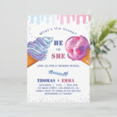 Ice Cream Gender Reclame Party Invision Kaart (Staand voorkant)