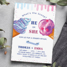 Ice Cream Gender Reclame Party Invision