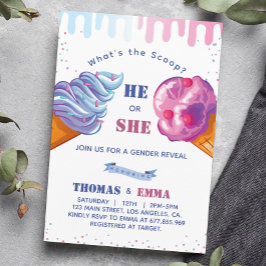 Ice Cream Gender Reclame Party Invision Kaart