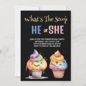 Ice Cream Gender Reclame Party Invision Kaart (Voorkant)