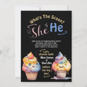 Ice Cream Gender Reclame Party Invision Kaart (Voorkant)