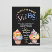 Ice Cream Gender Reclame Party Invision Kaart (Staand voorkant)