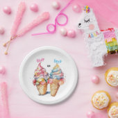 Ice Cream Gender Reclame Party Invision Papieren Bordje (Feest)