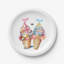 Ice Cream Gender Reclame Party Invision Papieren Bordje