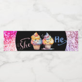 Ice Cream Gender Reclame Party Invision Waterfles Etiket (Enkel label)