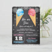 Ice Cream Gender Release Party Kaart (Staand voorkant)