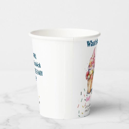 Ice Cream Gender Release Party Papieren Bekers (Rechts)