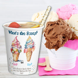 Ice Cream Gender Release Party Papieren Bekers