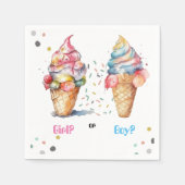 Ice Cream Gender Release Party Servet (Voorkant)