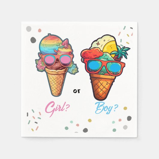 Ice Cream Gender Release Party Servet (Voorkant)