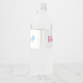 Ice Cream Gender Release Party Waterfles Etiket (Achterkant)