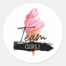 Ice Cream Gender Reopenbaart het team Girl Sticker