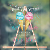 Ice Cream Gender Reveal Party Sign Acryl Bord (Neutraal)