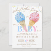 Ice Cream Gender Reveal Party Wat is de Scoop Kaart (Voorkant)