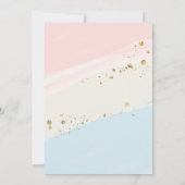 Ice Cream Gender Reveal Waterverf Pink Blue Kaart (Achterkant)