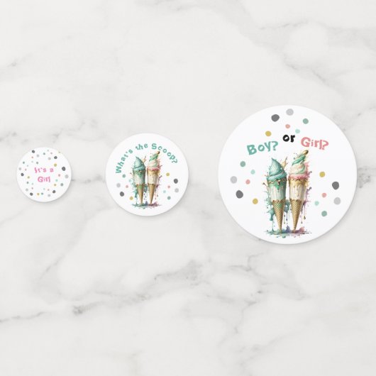 Ice Cream Geslacht onthullen haar een meisje Confetti (Voorkanten)