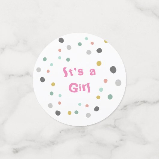 Ice Cream Geslacht onthullen haar een meisje Confetti (Kleine voorkant)