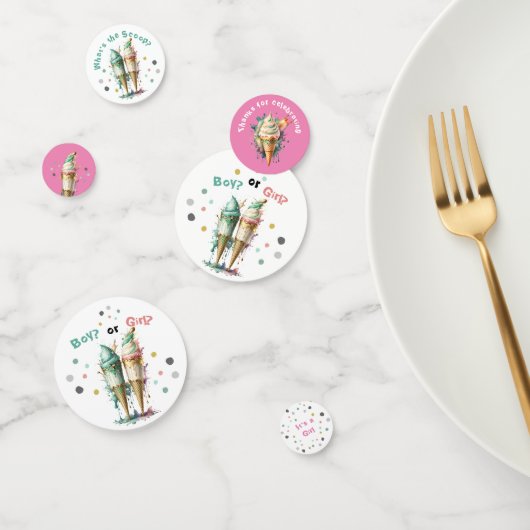 Ice Cream Geslacht onthullen haar een meisje Confetti (Groep)