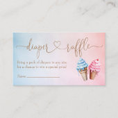 Ice cream Geslacht onthullen luier Raffle Informatiekaartje (Voorkant)