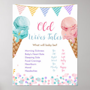 Ice Cream Geslacht onthullen oude vrouwen verhalen Poster