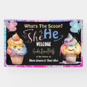 Ice Cream Geslacht onthullen Party Welkom Spandoek (Horizontaal)