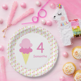 Ice Cream Girl Birthday Papieren Bordje