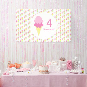 Ice Cream Girl Birthday Spandoek