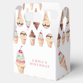 Ice Cream Girl BirthdayFavor box Bedankdoosjes (Geopend)
