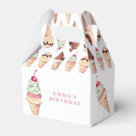 Ice Cream Girl BirthdayFavor box Bedankdoosjes