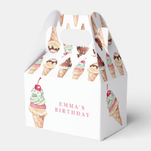 Ice Cream Girl BirthdayFavor box Bedankdoosjes