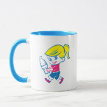 Ice Cream Girl Mok in het blauw