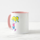 Ice Cream Girl Mok in het roze (Voorkant links)