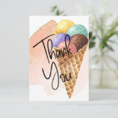 Ice Cream | Glitter - Bedankt kaarten (Staand voorkant)